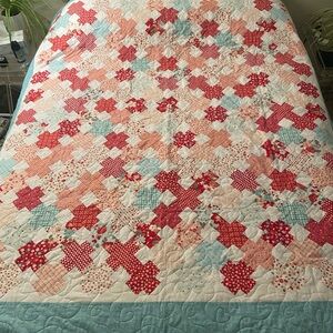 Pieces From My Heart 100% cotton top cotton/scrim batting handmade Quilt
